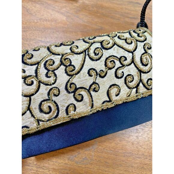 Vintage La Regale Beaded Evening Bag Clutch Purse - Picture 3 of 4